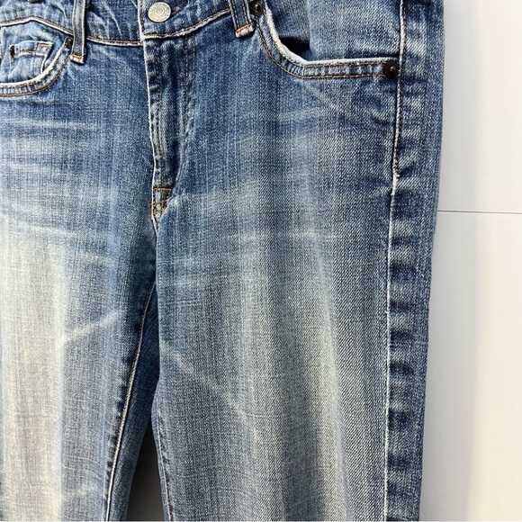 7 For All Mankind Jeans Womens Sz 29/31 Straight Leg Cotton Blend Denim Blue - Picture 4 of 6